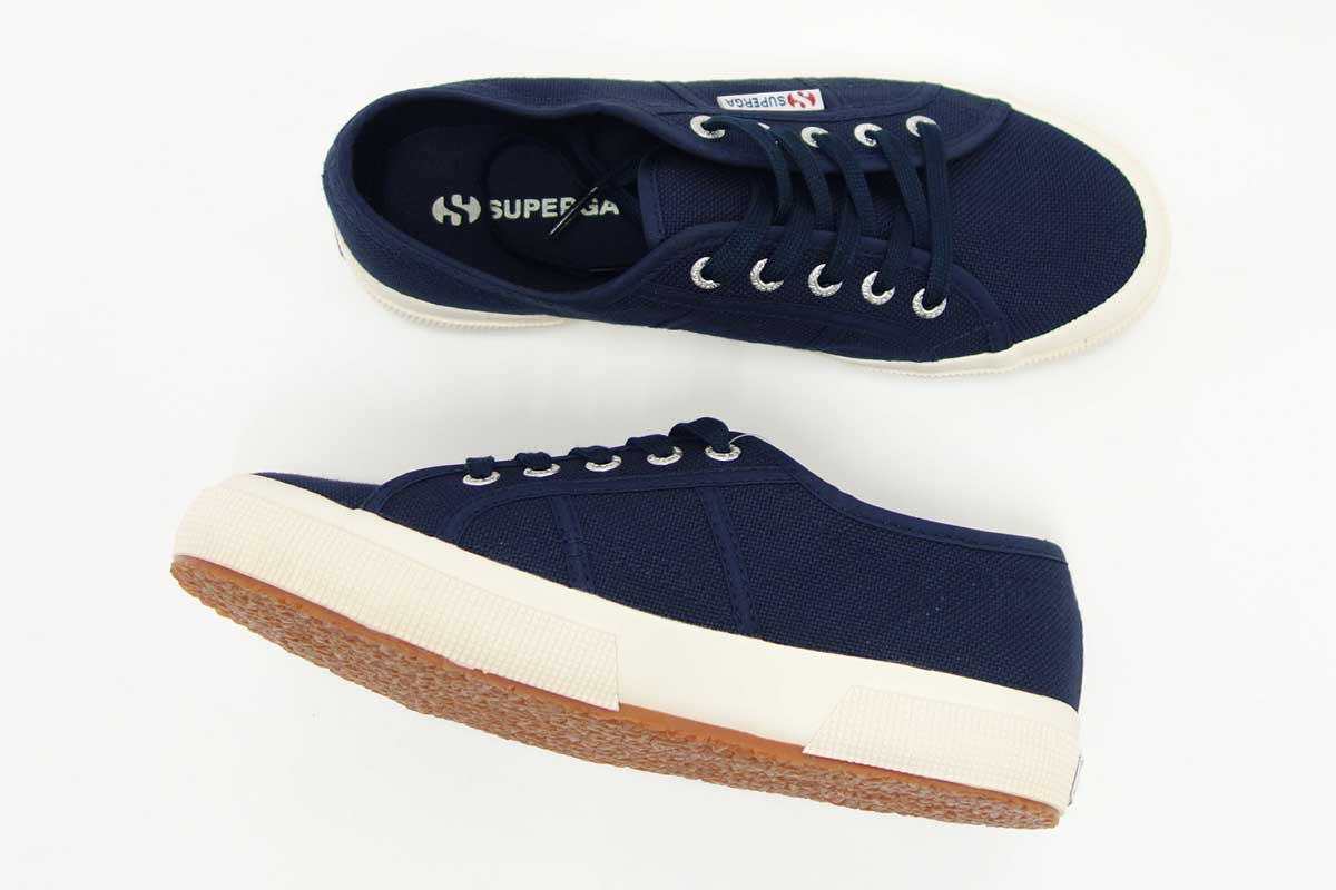 スペルガ SUPERGA 2750-COT U CLASSIC(ユニセックス)ネイビー (s000010 933) ナチュラルなキャンバススニーカー 「靴」
