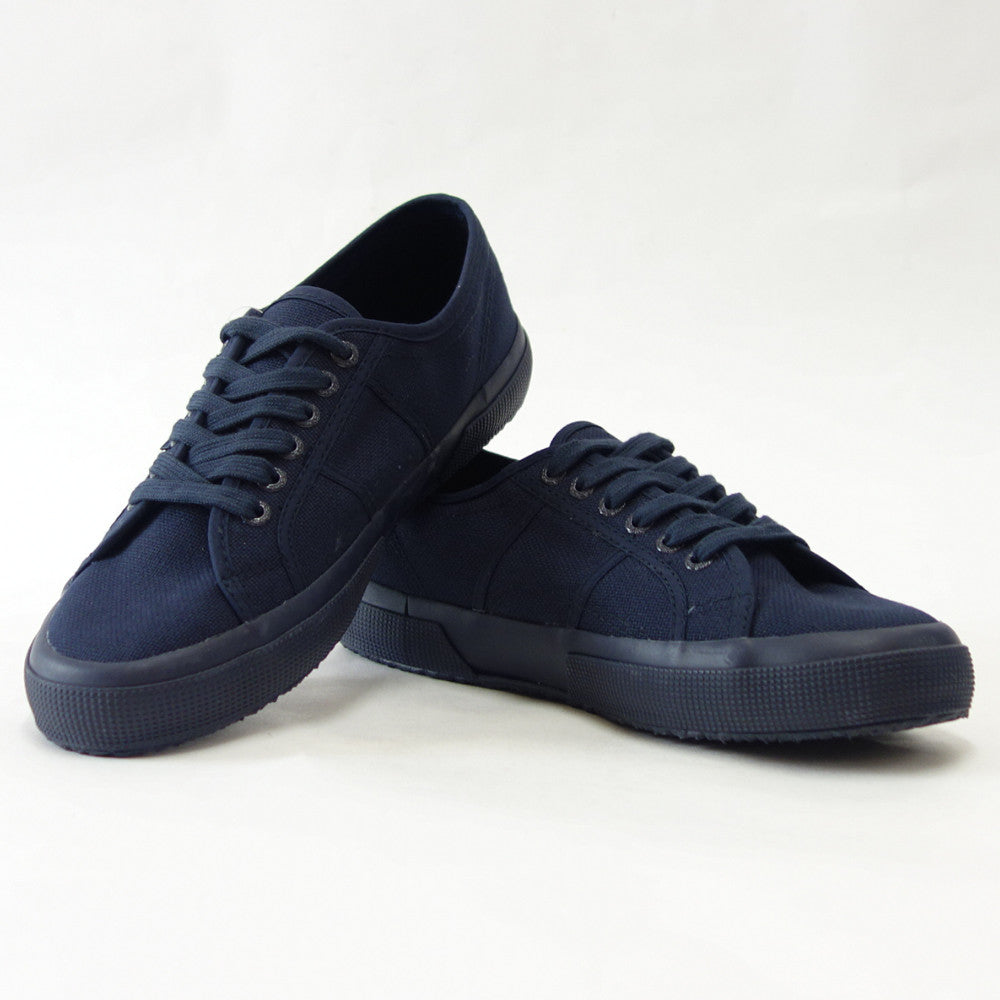 スペルガ SUPERGA 2750-COT U CLASSIC(ユニセックス)トータル ネイビー (s000010 c43) ナチュラルなキャンバススニーカー 「靴」