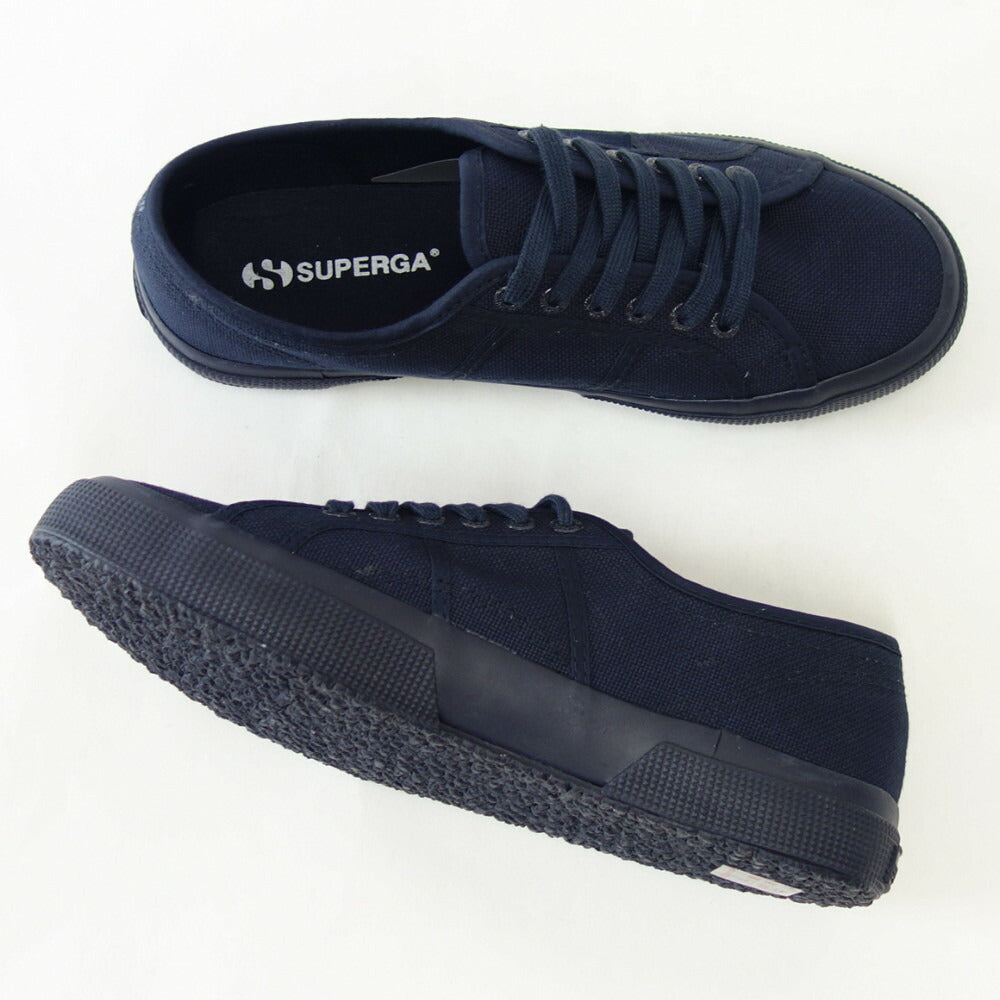 スペルガ SUPERGA 2750-COT U CLASSIC(ユニセックス)トータル ネイビー (s000010 c43) ナチュラルなキャンバススニーカー 「靴」