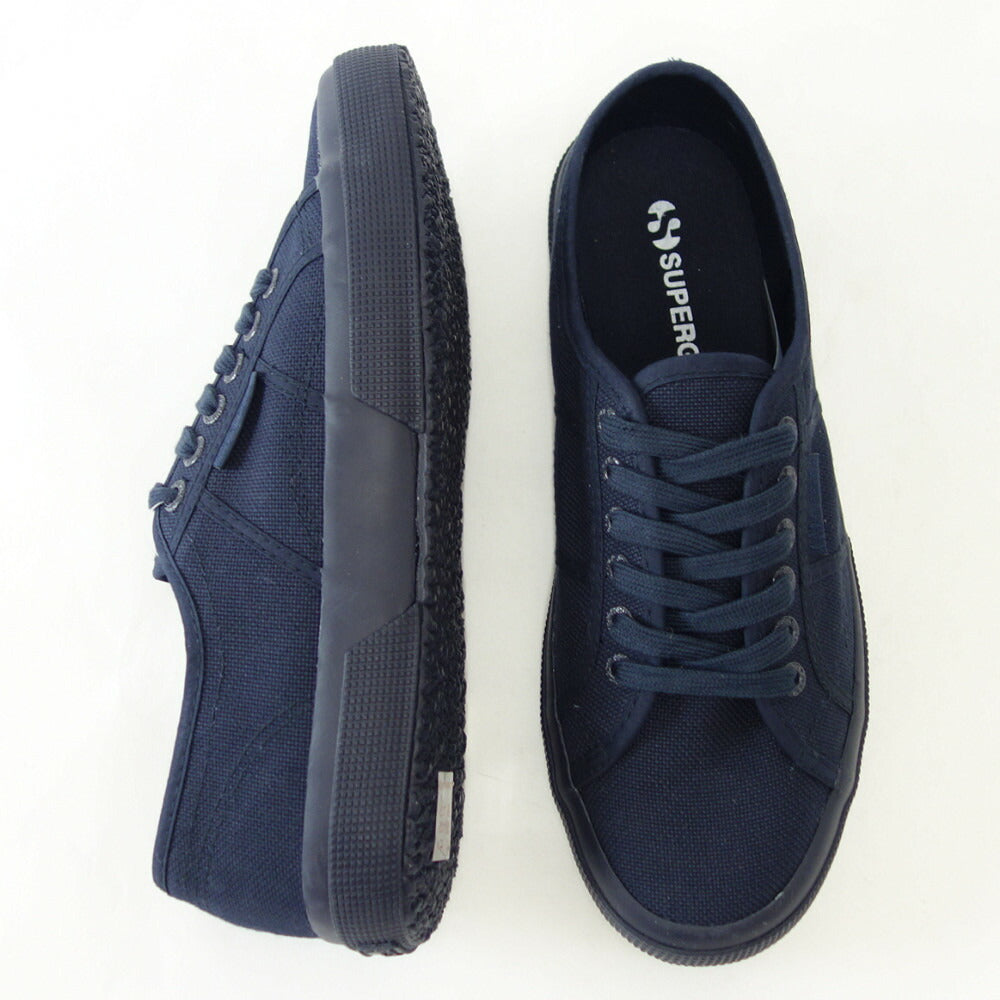 スペルガ SUPERGA 2750-COT U CLASSIC(ユニセックス)トータル ネイビー (s000010 c43) ナチュラルなキャンバススニーカー 「靴」