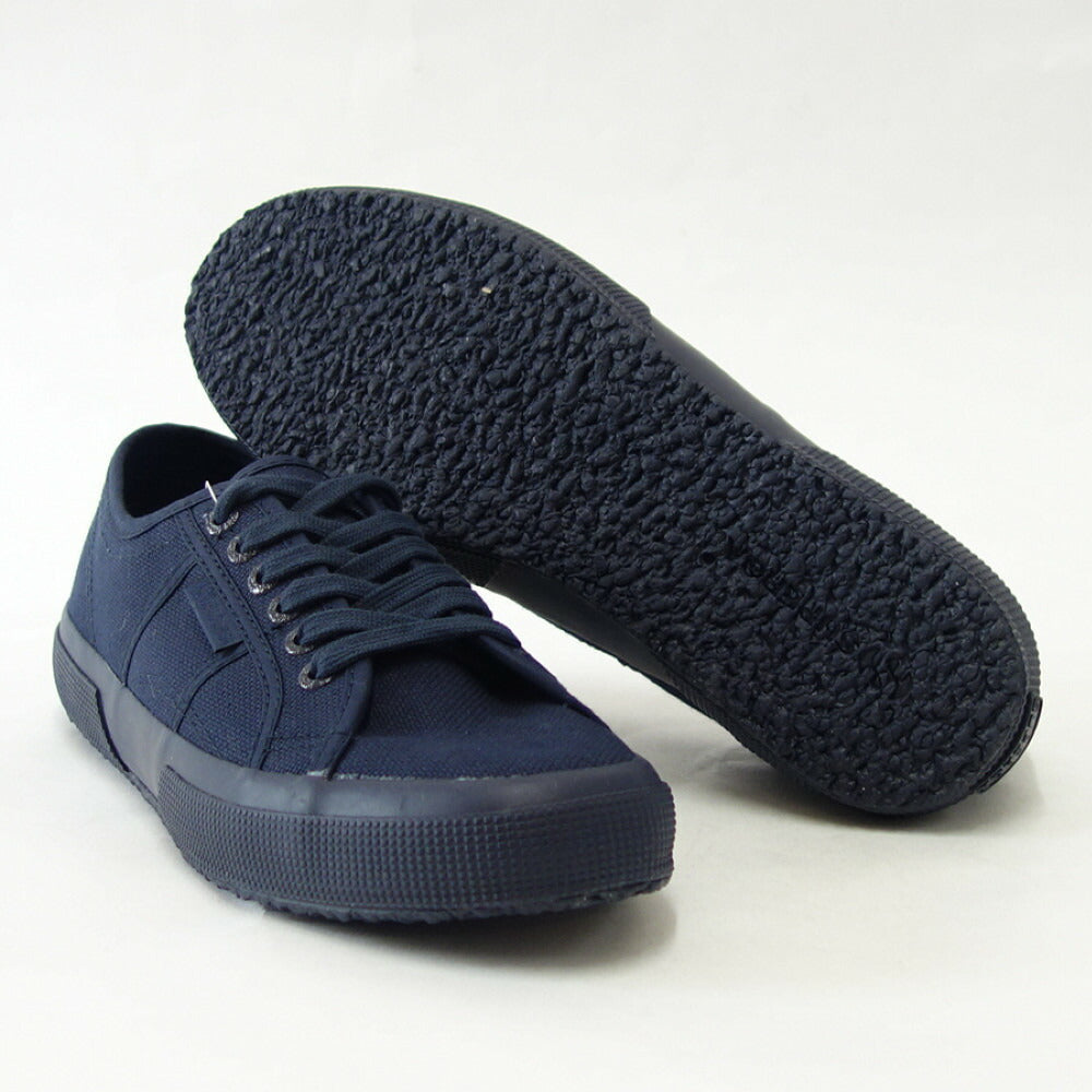スペルガ SUPERGA 2750-COT U CLASSIC(ユニセックス)トータル ネイビー (s000010 c43) ナチュラルなキャンバススニーカー 「靴」