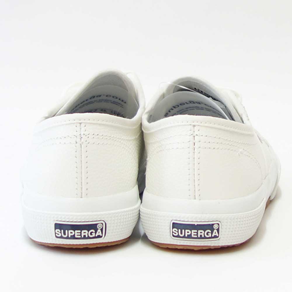 スペルガ SUPERGA 2750-TUMBLED LEATHER(ユニセックス)ホワイト (1s009vho900) タンブルドレザー 風合いの良い天然皮革スニーカー レディース メンズ 「靴」