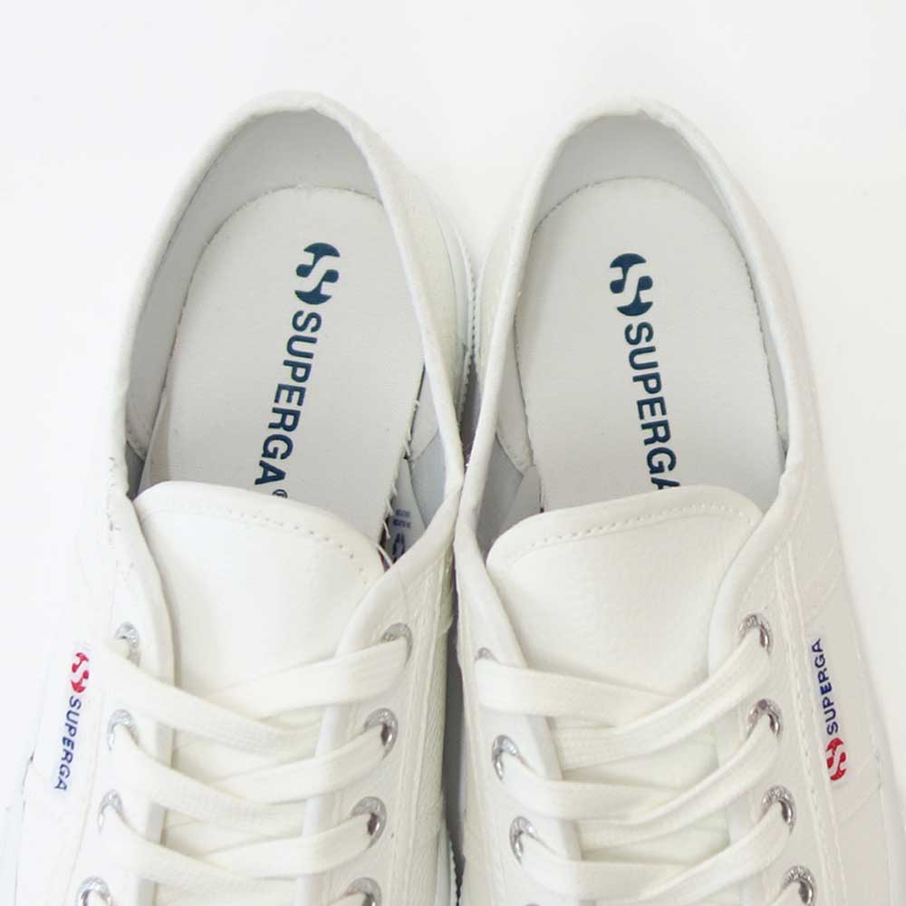 スペルガ SUPERGA 2750-TUMBLED LEATHER(ユニセックス)ホワイト (1s009vho900) タンブルドレザー 風合いの良い天然皮革スニーカー レディース メンズ 「靴」