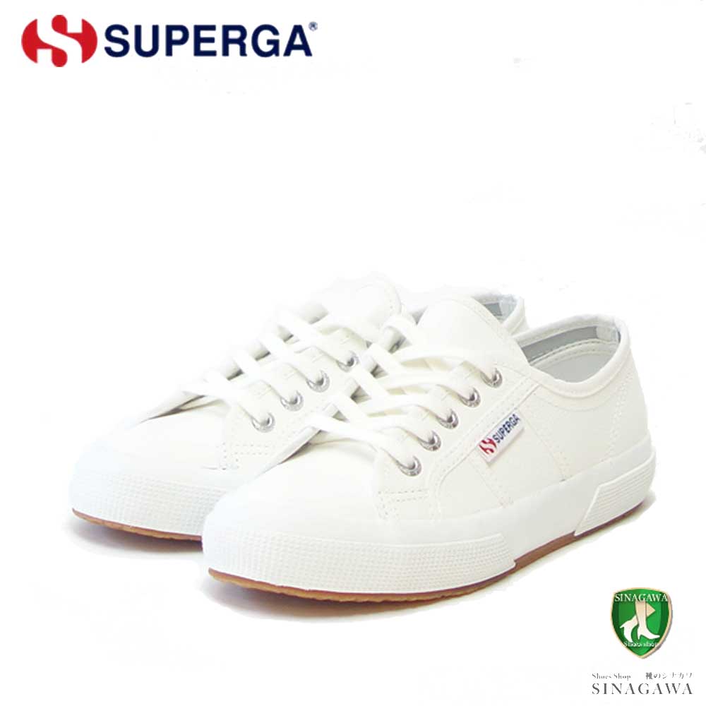 スペルガ SUPERGA 2750-TUMBLED LEATHER(ユニセックス)ホワイト (1s009vho900) タンブルドレザー 風合いの良い天然皮革スニーカー レディース メンズ 「靴」