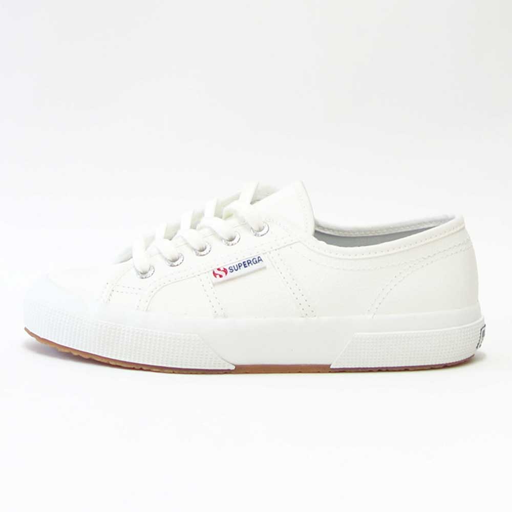 スペルガ SUPERGA 2750-TUMBLED LEATHER(ユニセックス)ホワイト (1s009vho900) タンブルドレザー 風合いの良い天然皮革スニーカー レディース メンズ 「靴」