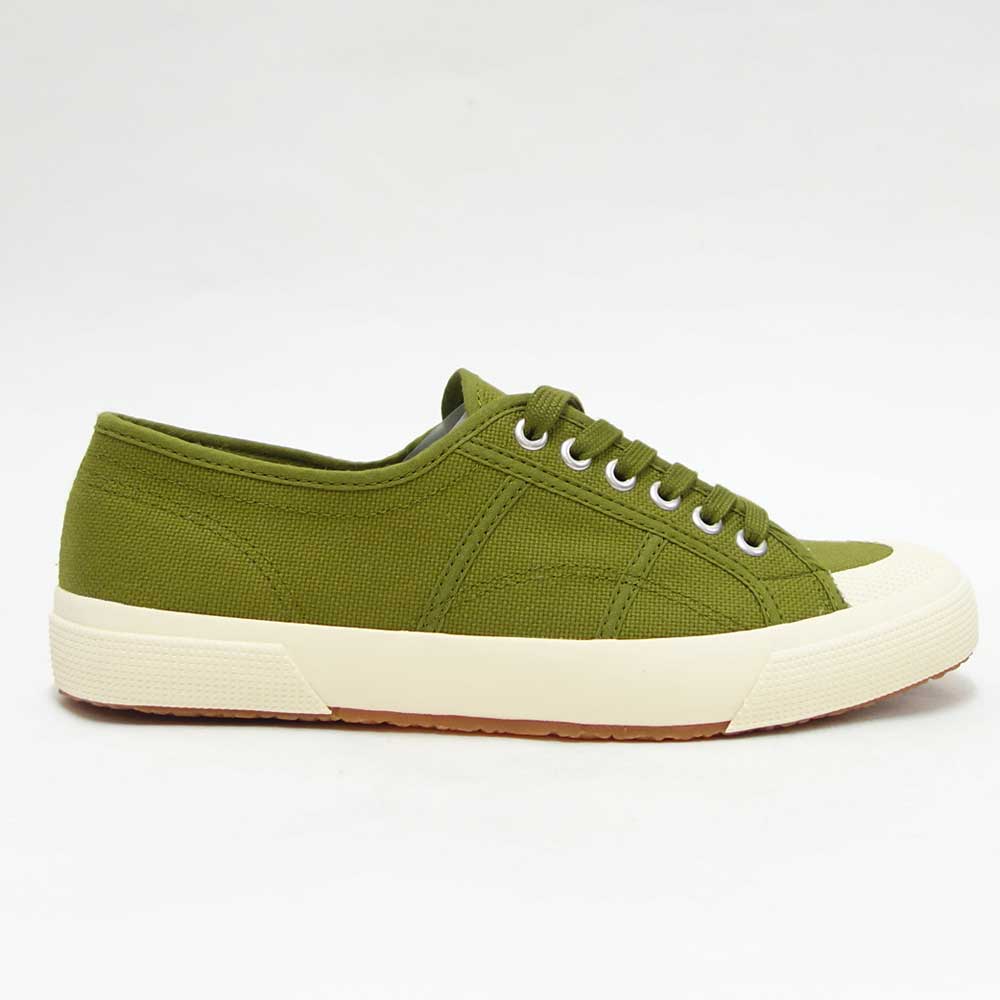 【SALE 30%OFF】 スペルガ SUPERGA 2390-COT U(メンズ)Green Miltary (s00dp10wj0) ナチュラルなキャンバススニーカー 「靴」