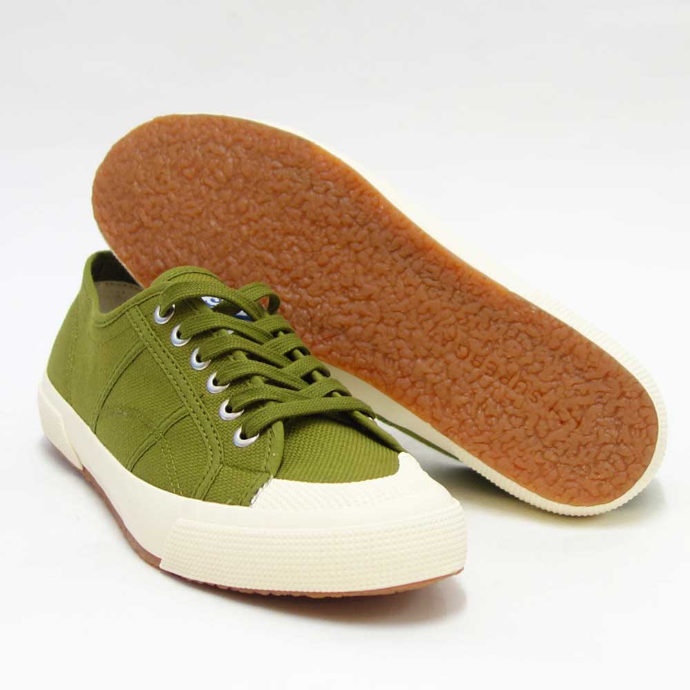 【SALE 30%OFF】 スペルガ SUPERGA 2390-COT U(メンズ)Green Miltary (s00dp10wj0) ナチュラルなキャンバススニーカー 「靴」