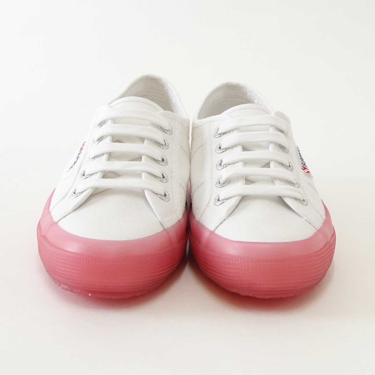 【SALE 50%OFF】 スペルガ SUPERGA 2750-JELLYGUM COTU(ユニセックス)White-Pink (S1113DW) ナチュラルなキャンバススニーカー 「靴」