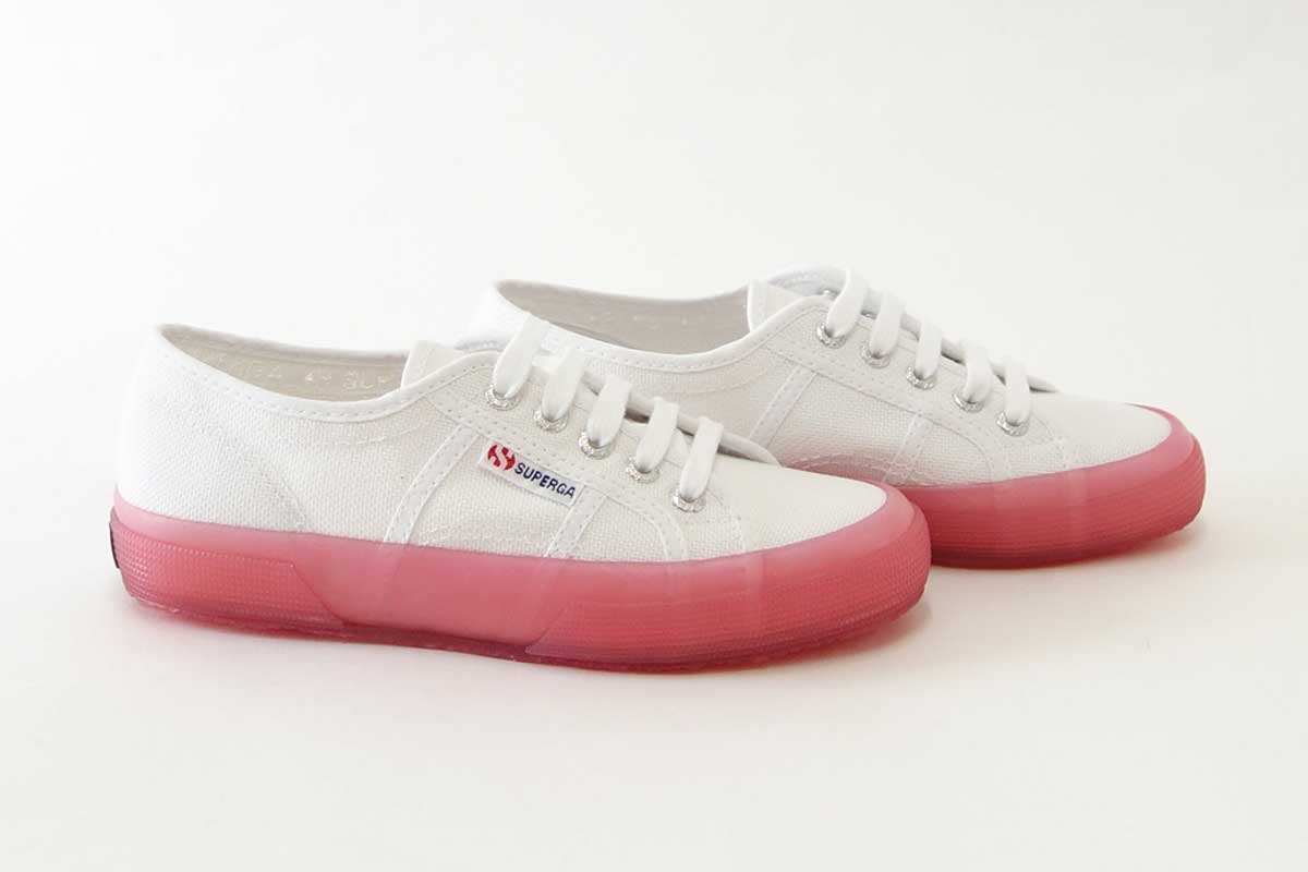 【SALE 50%OFF】 スペルガ SUPERGA 2750-JELLYGUM COTU(ユニセックス)White-Pink (S1113DW) ナチュラルなキャンバススニーカー 「靴」