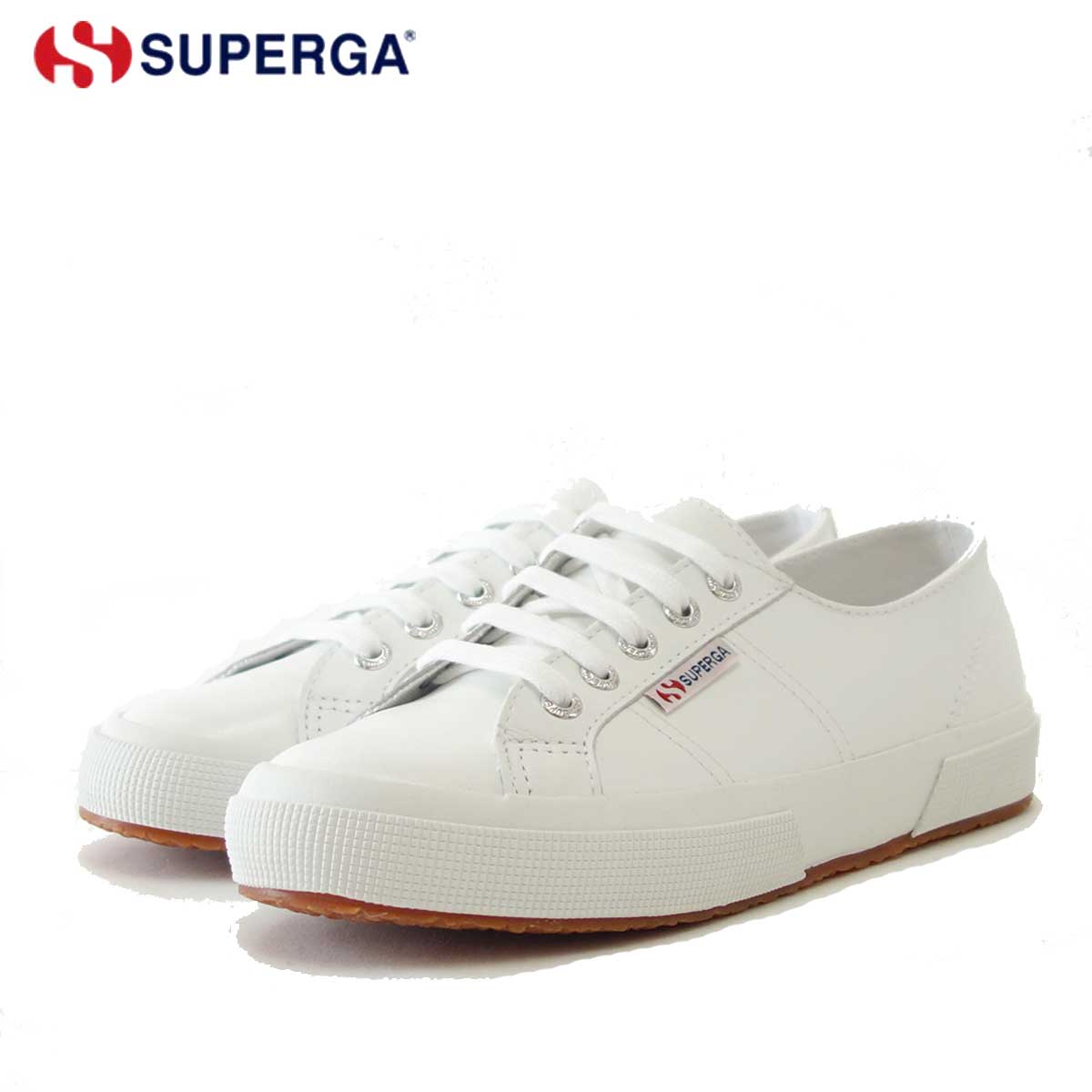 スペルガ SUPERGA 2750 NAPLNGCOTU(ユニセックス)White (S8115BW) 風合いの良い天然皮革スニーカー 「靴」