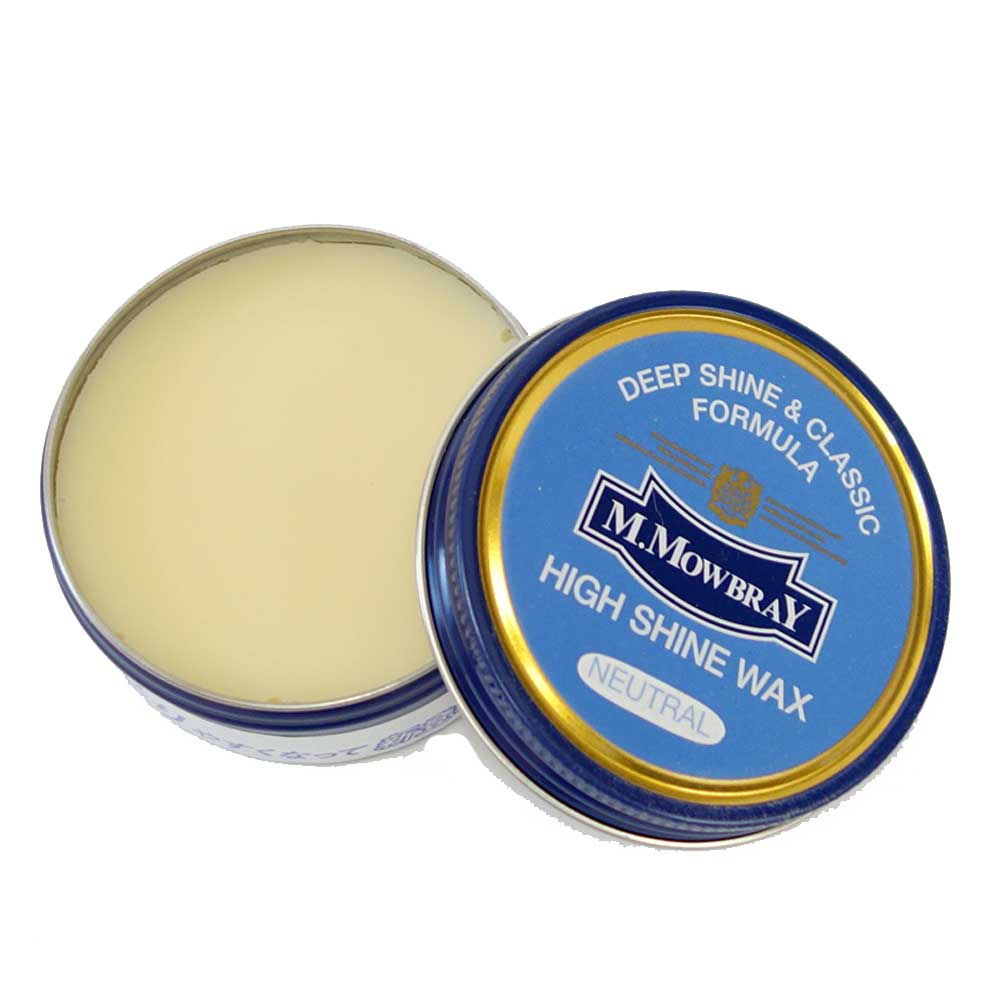 M.MOWBRAY M.モゥブレィ HIGH SHINE WAX(ハイシャインワックス) 簡単ポリッシュ(鏡面仕上げ)缶入り 油性ワックス 強力防水 ツヤ出し モウブレイ R&D