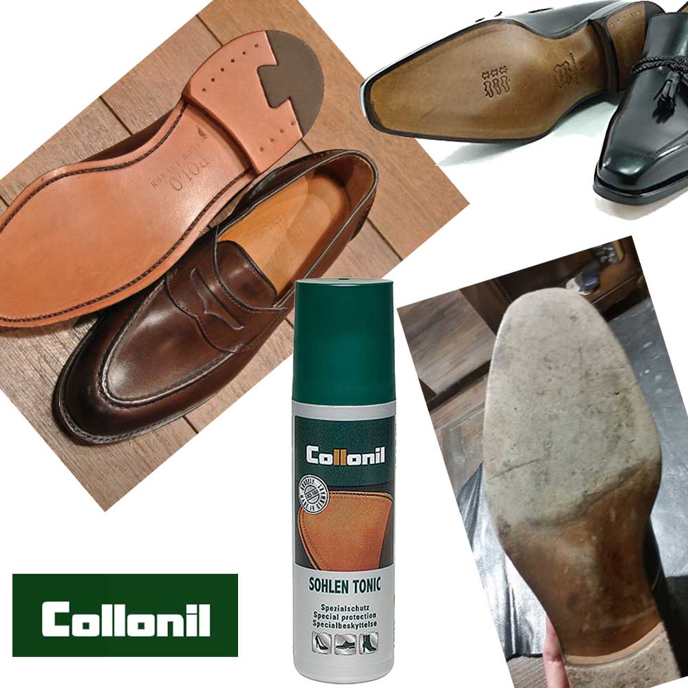 革底専用の保革剤 コロニル Colloni ソールトニック(ドイツ製) 100ml 防水 ひび割れ防止 靴底 保護 革靴 レザーソール ケア お手入れ