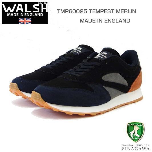 WALSH ウォルシュ TMP 60025(ユニセックス) TEMPEST カラー:MERLIN(英国製) スエードレザーのランニングスニーカー  「靴」