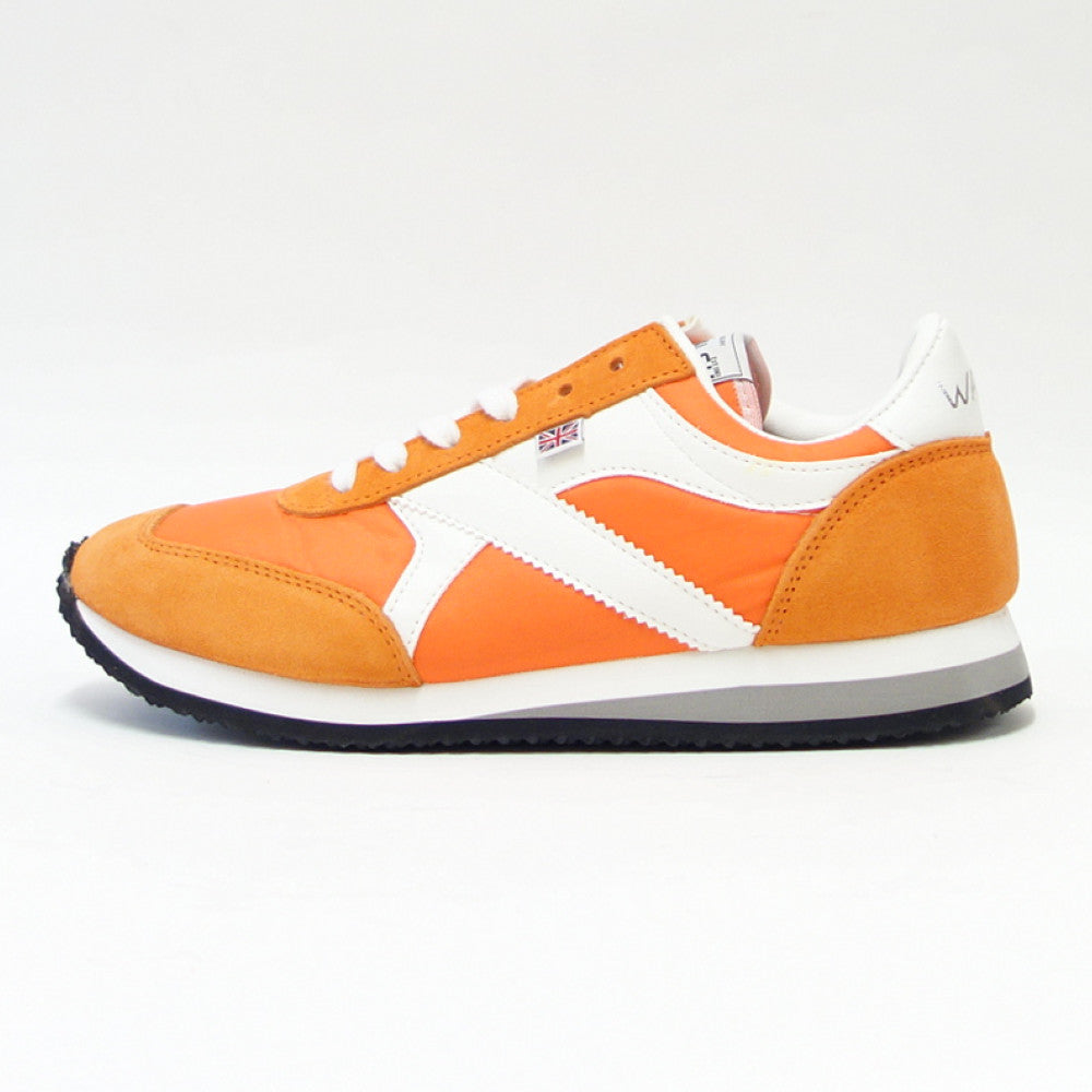 WALSH ウォルシュ TOR 01394(ユニセックス) Tornado カラー:オレンジ/ホワイト(英国製) スエード&ナイロンのランニングスニーカー 「靴」