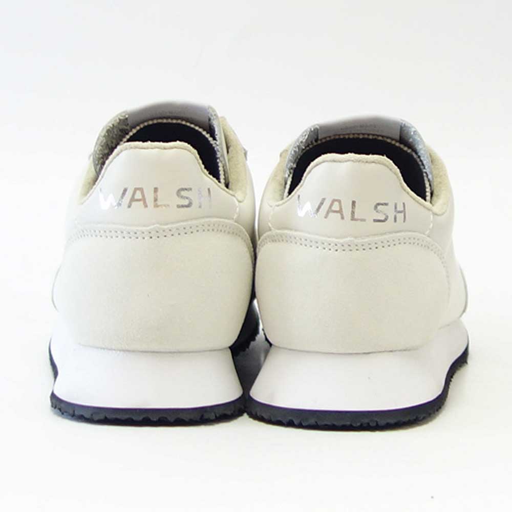 WALSH ウォルシュ TOR 22419(ユニセックス) Tornado17 LEA カラー:オフホワイト(英国製) オールレザー 天然皮革のランニングスニーカー  「靴」