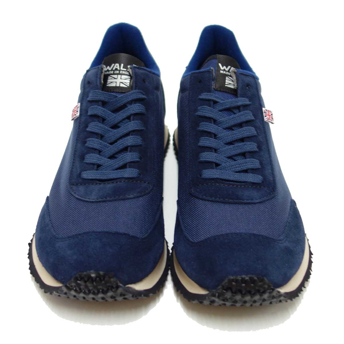 WALSH ウォルシュ TOR50065(ユニセックス) Tornado 17 カラー:ネイビー(英国製)  スエード&ナイロンのランニングスニーカー 「靴」