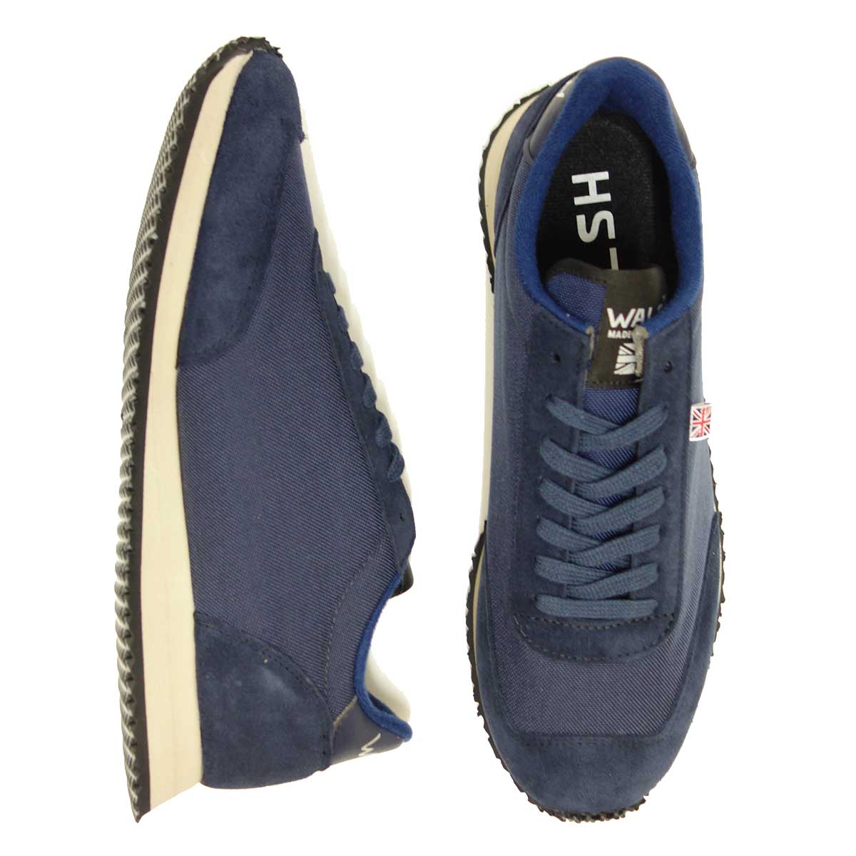 WALSH ウォルシュ TOR50065(ユニセックス) Tornado 17 カラー:ネイビー(英国製)  スエード&ナイロンのランニングスニーカー 「靴」