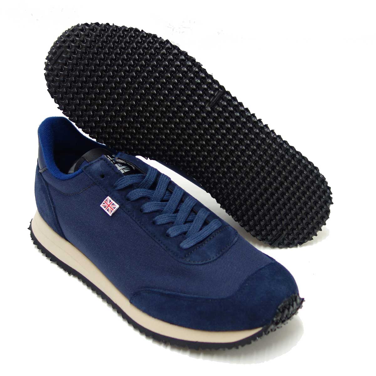 WALSH ウォルシュ TOR50065(ユニセックス) Tornado 17 カラー:ネイビー(英国製)  スエード&ナイロンのランニングスニーカー 「靴」