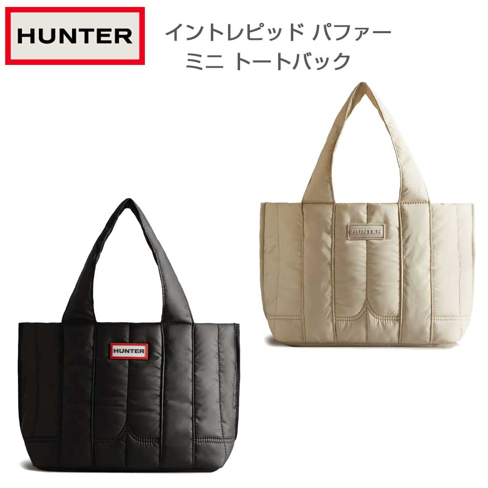 ハンターHUNTERUBS1167KBMイントレピッドパファーミニトートバック(カラー:ブラック/レッドボックスロゴ・ホワイトウィロー)トートバックショルダーバッグ