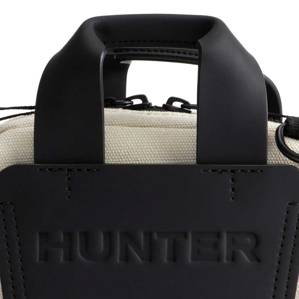 ハンターHUNTERUBX4013CAAリファインドスティッチキャンバスクロスボディ(カラー:ブラック・ナチュラル)ショルダーバッグ