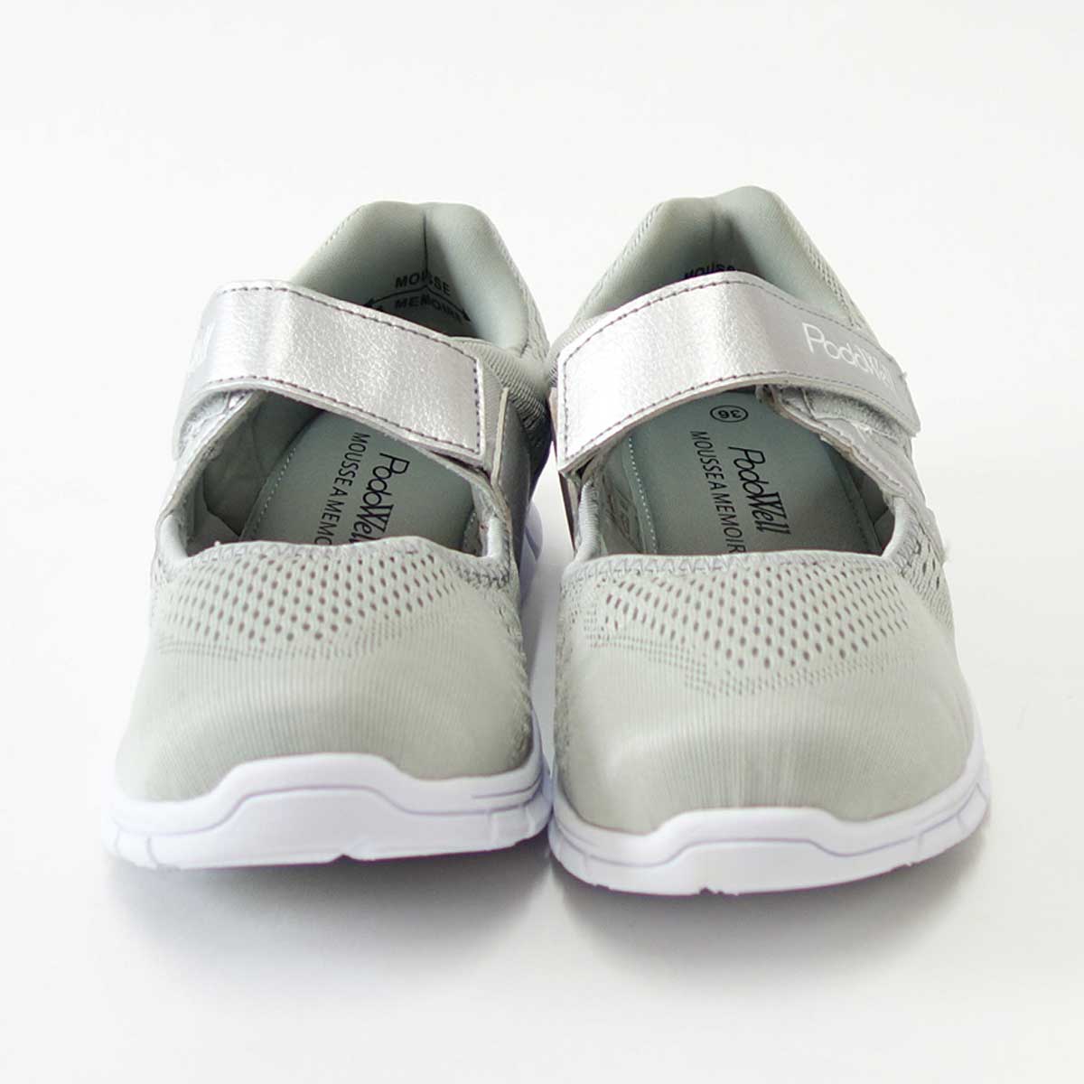 PodoWell ポドウエル VAUCLUSE(ボークリューズ) グレー(レディース) ゆったり幅広 リハビリ 介護シューズ 「靴」