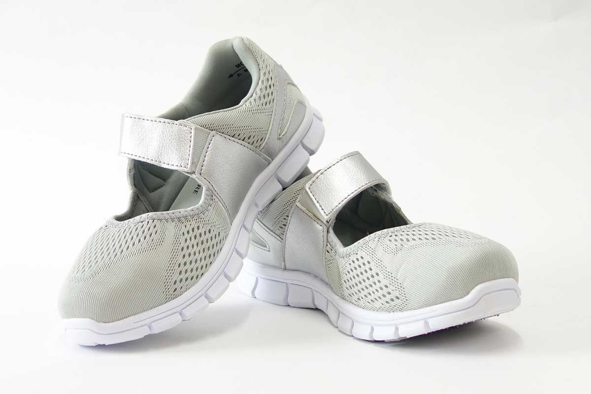 PodoWell ポドウエル VAUCLUSE(ボークリューズ) グレー(レディース) ゆったり幅広 リハビリ 介護シューズ 「靴」