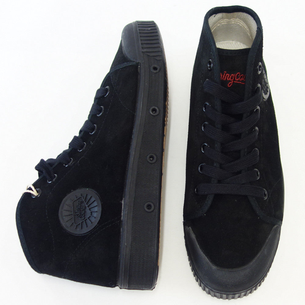 【SALE 50%OFF】 スプリングコート Spring Court VB2S-S2(レディース)B2 SUEDE VULCA カラー:ブラック/ブラック スエードレザー ハイカットスニーカー 「靴」