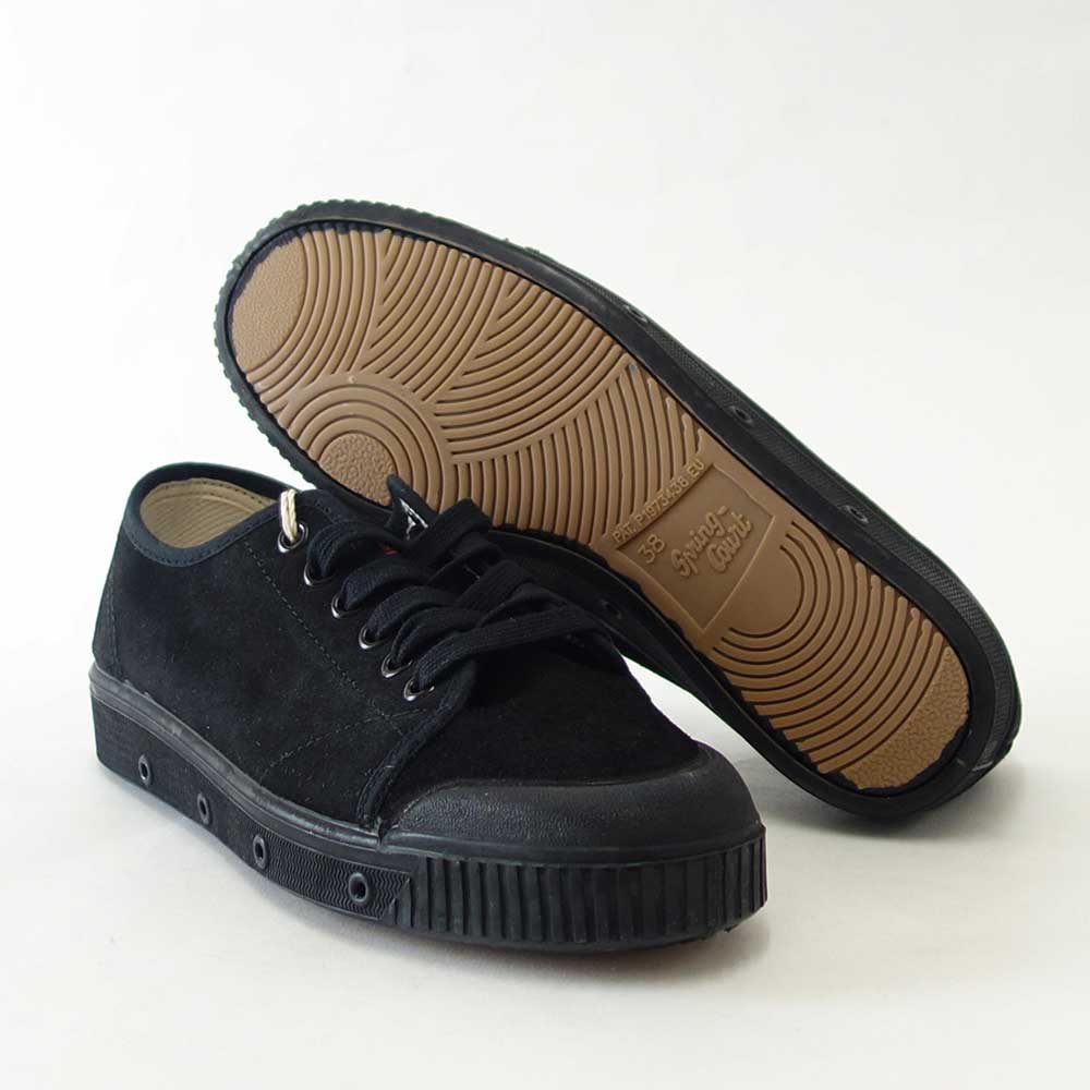 【SALE 40%OFF】 スプリングコート Spring Court VG2S-S2(レディース)G2 SUEDE VULCA カラー:ブラック/ブラック スエードレザー ローカットスニーカー 「靴」