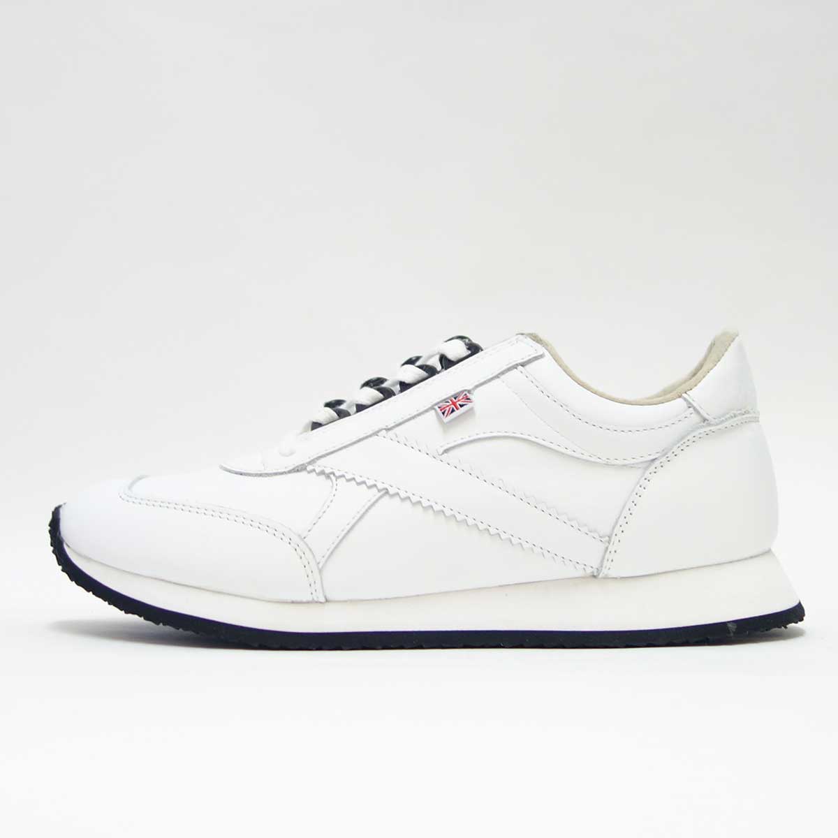 WALSH ウォルシュ VOY50007(ユニセックス) Voyager Leather カラー:ホワイト(英国製)  オールレザーのランニングスニーカー 「靴」