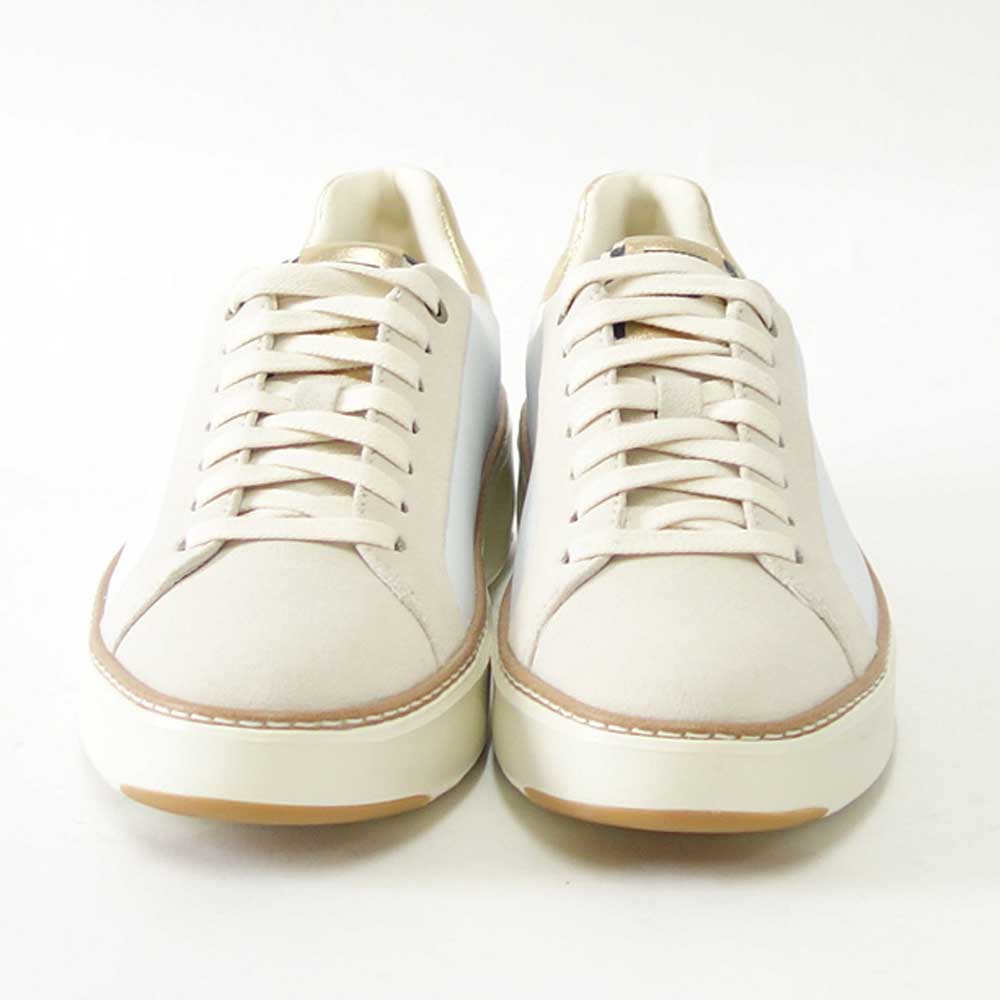 コールハーン COLE HAAN グランドプロ トップスピン スニーカー w22754 ホワイト/ レオパード プリント (レディース) 天然皮革 ローカット スニーカー ウォーキング レザー レースアップ 本革 軽量「靴」