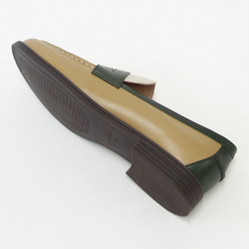【SALE 30%OFF】 コールハーン COLE HAAN ソフィア ローファー w24678 アイボリー / ダーク コンブ グリーン / バーチ (レディース) 天然皮革 ローファー 「靴」