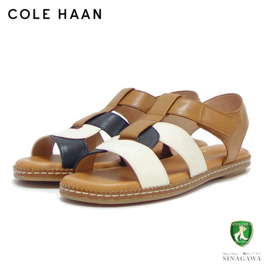 コールハーン COLE HAAN クラウドフィール フィッシャーマンサンダル W26874 ブラウン/ブラック/アイボリー (レディース) 天然皮革 サンダル 「靴」