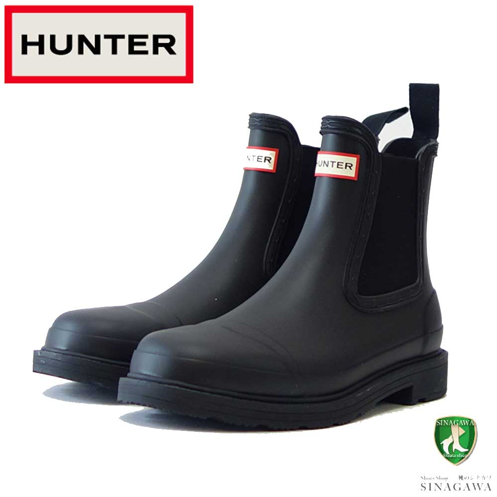 ハンター HUNTER WFS1018RMA (レディース) レディース コマンド チェルシー ブーツ :ブラック 防水ブーツ ラバーソール 全天候型 アンクル レイン シューズ サイドゴア「靴」