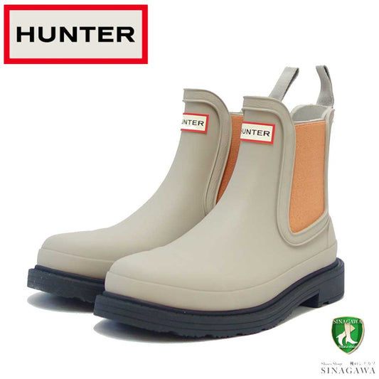 ハンター HUNTER WFS1018RMA (レディース)  レディース コマンド チェルシー ブーツ :Skimming Stone / Coral Shade  防水ブーツ ラバーソール 全天候型 アンクル レイン シューズ サイドゴア「靴」