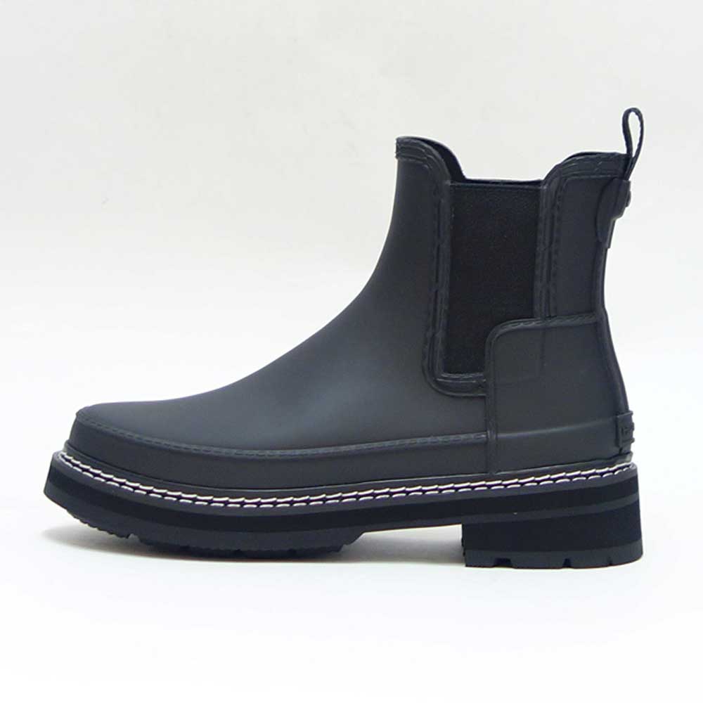 ハンター HUNTER WFS2100RMA (レディース)  レディース リファインド スティッチ ディテール チェルシー ブーツ :ブラック  防水ブーツ ラバーソール 全天候型 アンクル レイン シューズ サイドゴア「靴」