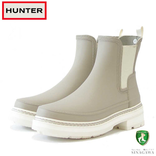 ハンター HUNTER WFS2100RMA (レディース)  レディース リファインド スティッチ ディテール チェルシー ブーツ :Skimming Stone  防水ブーツ ラバーソール 全天候型 アンクル レイン シューズ サイドゴア「靴」