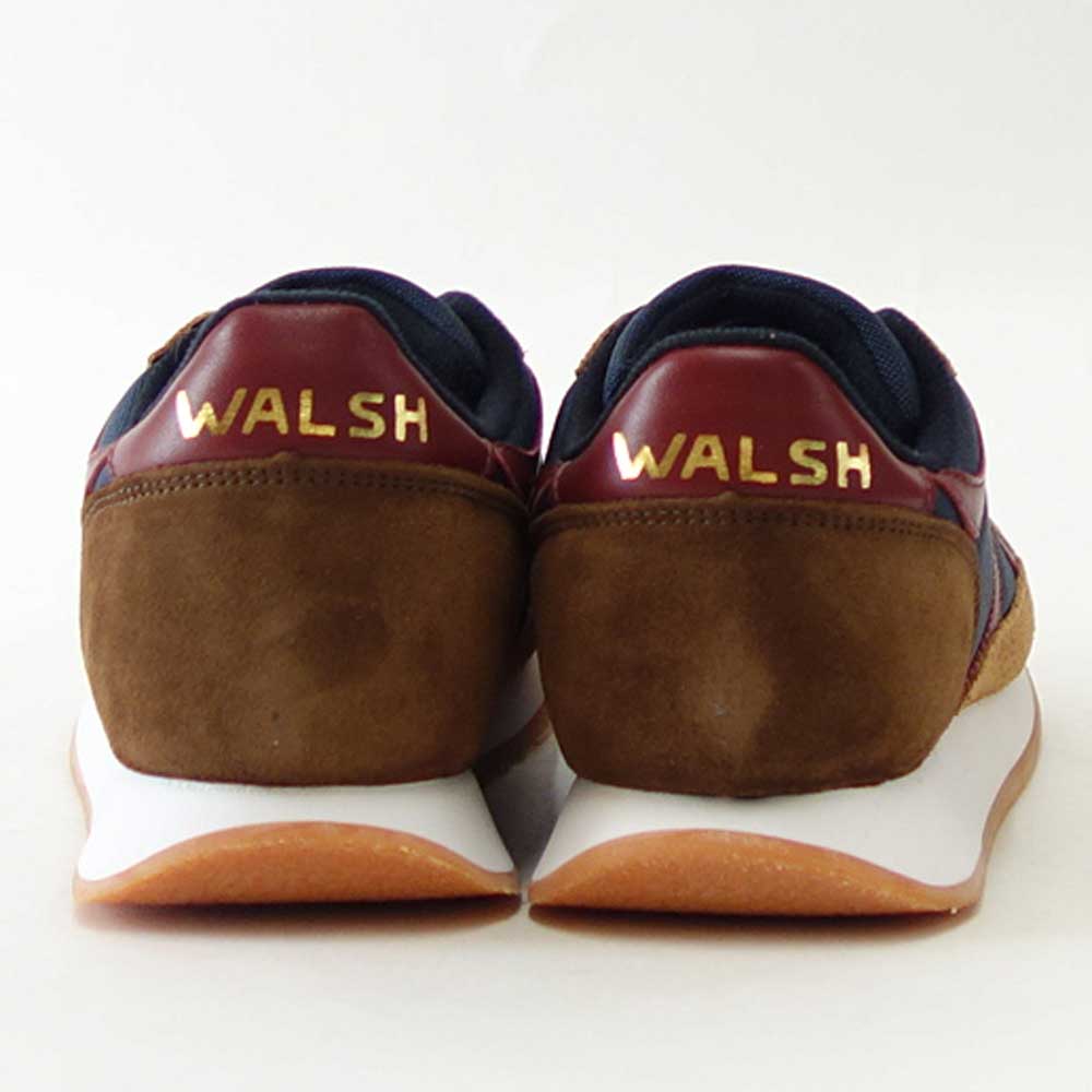 WALSH ウォルシュ WHW 10009(ユニセックス) WHIRL WIND カラー:NVY/BRN(英国製) スエードレザーのランニングスニーカー 「靴」
