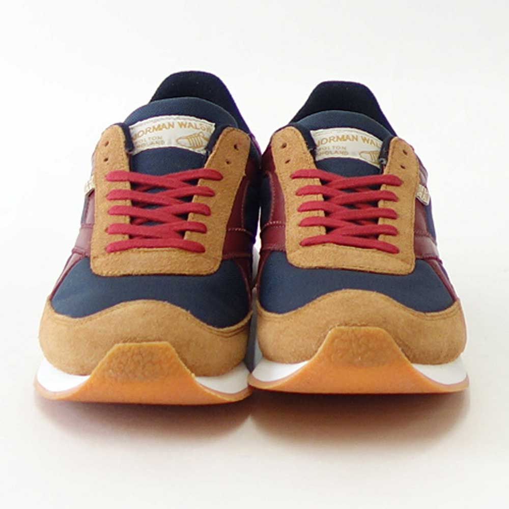 WALSH ウォルシュ WHW 10009(ユニセックス) WHIRL WIND カラー:NVY/BRN(英国製) スエードレザーのランニングスニーカー  「靴」