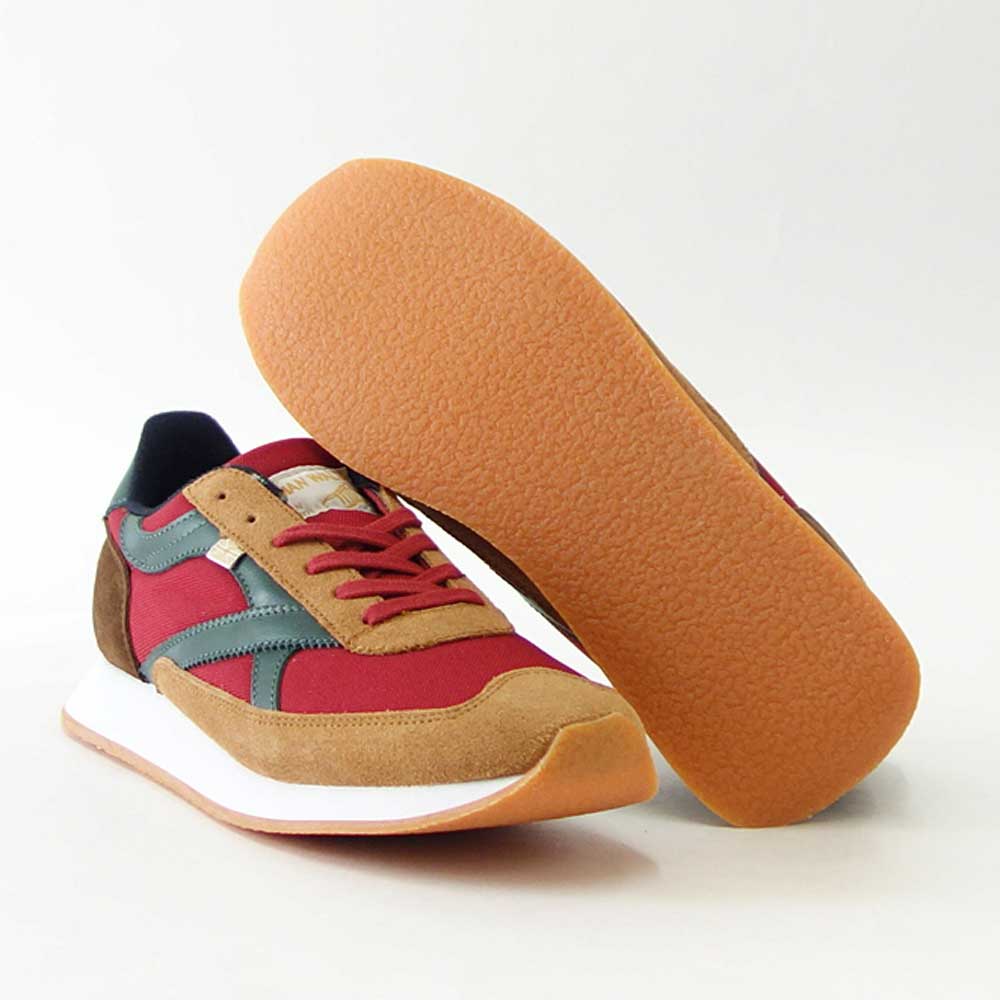 WALSH ウォルシュ WHW 10010(ユニセックス) WHIRL WIND カラー:BURG/BRN(英国製) スエードレザーのランニングスニーカー 「靴」