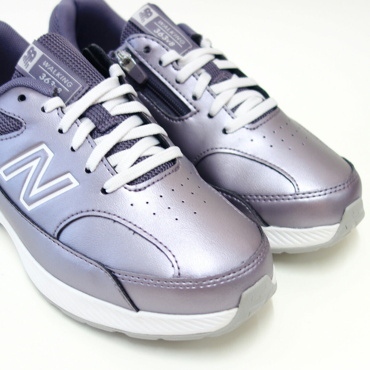 newbalanceニューバランスWW363SI8パープルメタリック(レディース)2E幅ゆったりフィットのウォーキングシューズサイドファスナー付き「靴」