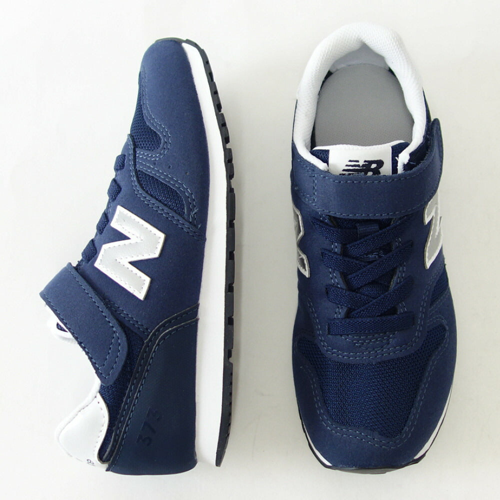 ニューバランス new balance YV373KN2 ネイビー(キッズ スニーカー) マジックテープ スニーカー ジュニア「靴」