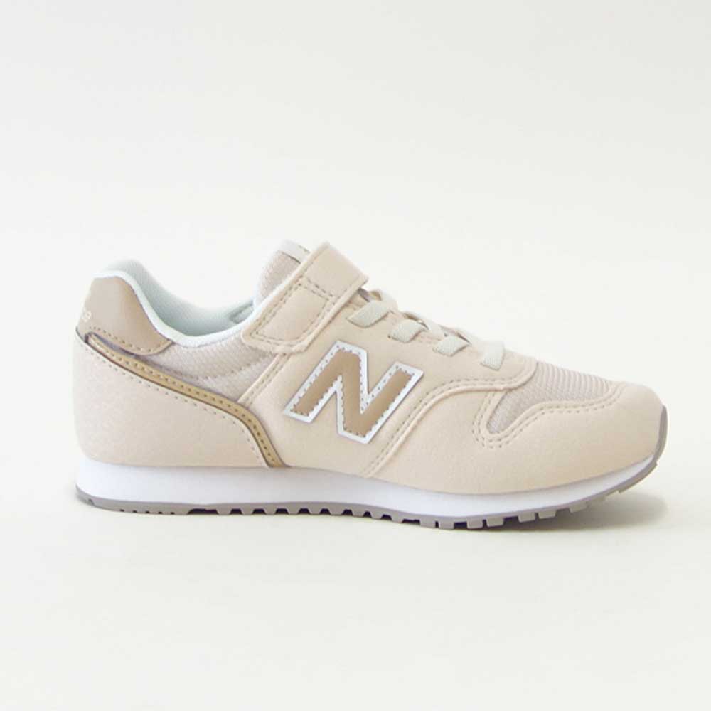 ニューバランスnewbalanceYV373TM2ベージュ(キッズスニーカー)マジックテープスニーカージュニア「靴」