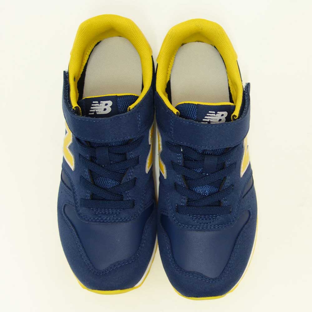 ニューバランスnewbalanceYV373VJ2ネイビー/イエロー(キッズスニーカー)マジックテープスニーカージュニア「靴」