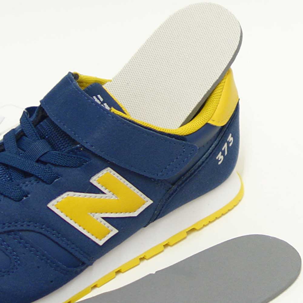 ニューバランスnewbalanceYV373VJ2ネイビー/イエロー(キッズスニーカー)マジックテープスニーカージュニア「靴」