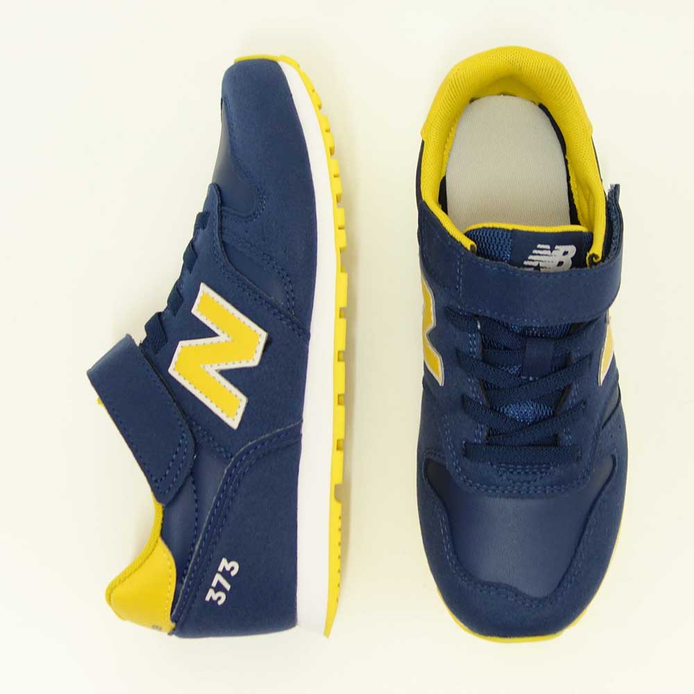 ニューバランスnewbalanceYV373VJ2ネイビー/イエロー(キッズスニーカー)マジックテープスニーカージュニア「靴」