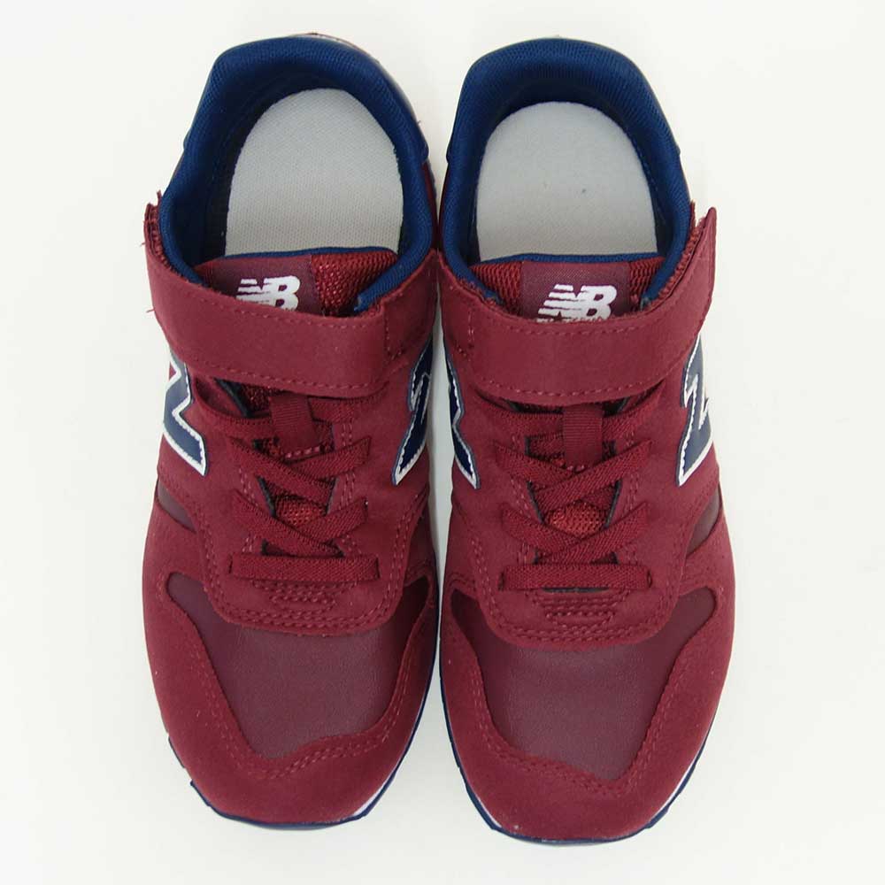 ニューバランスnewbalanceYV373VK2ワイン/ネイビー(キッズスニーカー)マジックテープスニーカージュニア「靴」