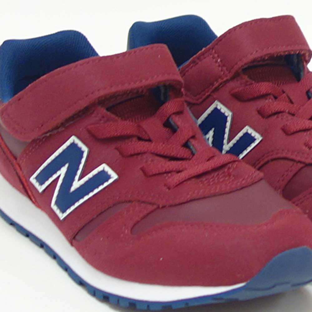 ニューバランスnewbalanceYV373VK2ワイン/ネイビー(キッズスニーカー)マジックテープスニーカージュニア「靴」