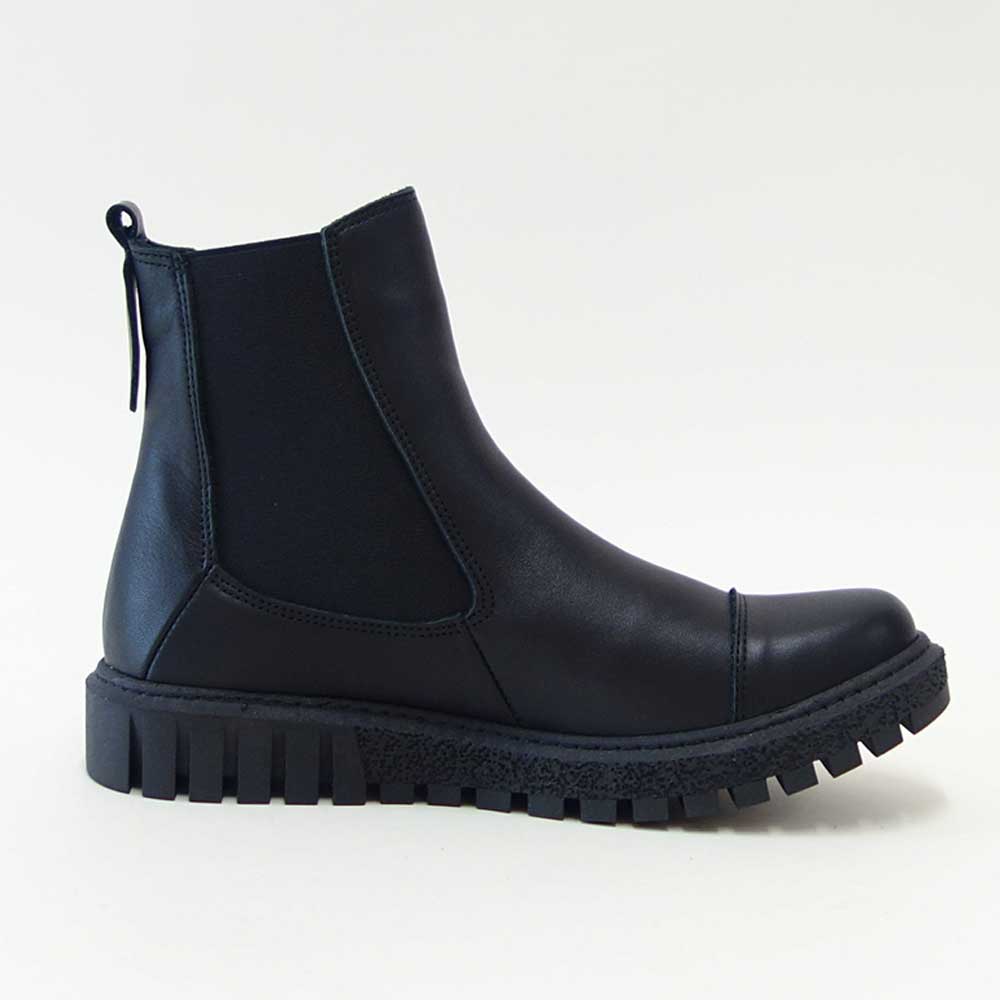 BUENOSHOESブエノZ5202カラー:ブラックスムースレザーサイドゴアブーツショートブーツ厚底軽量「靴」