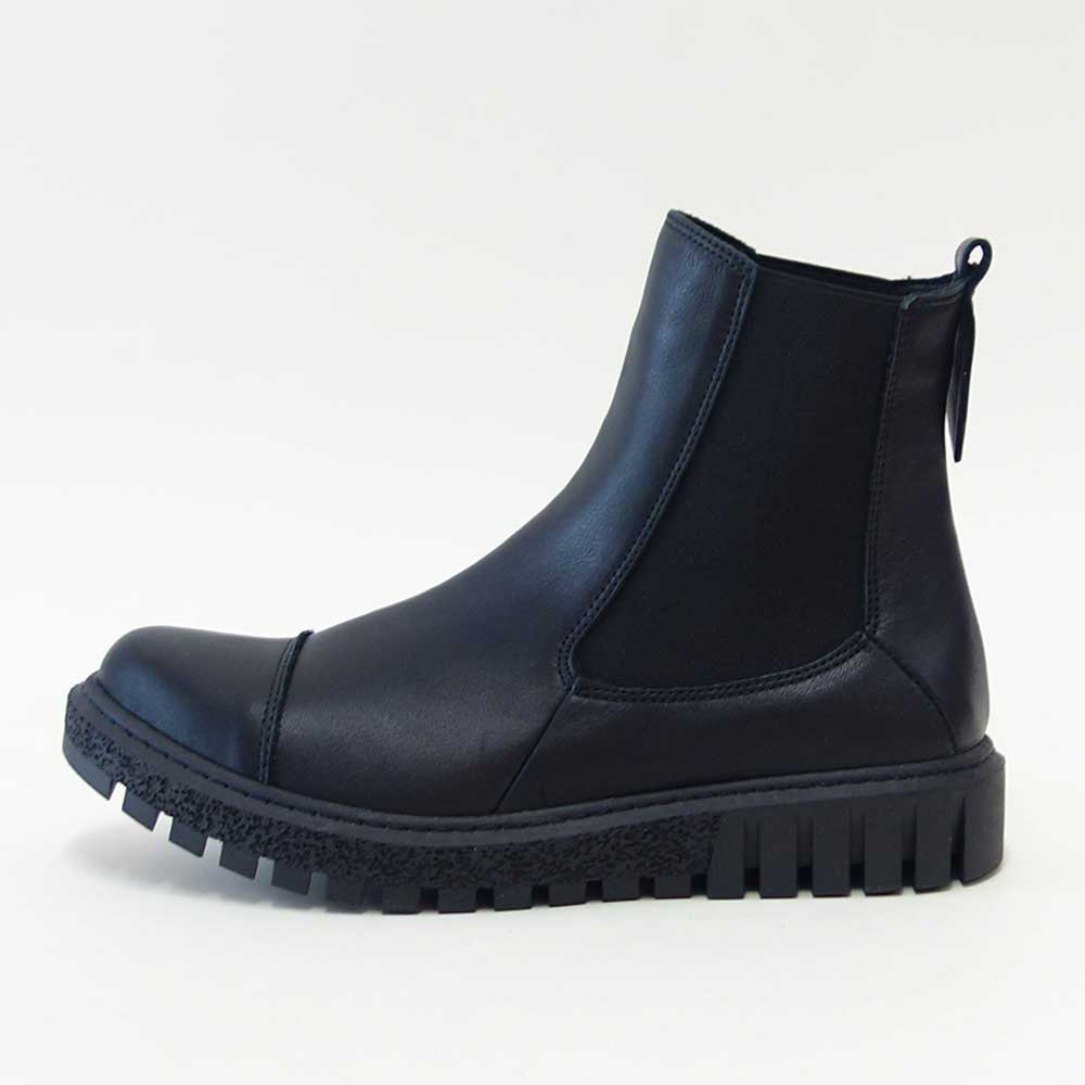 BUENOSHOESブエノZ5202カラー:ブラックスムースレザーサイドゴアブーツショートブーツ厚底軽量「靴」