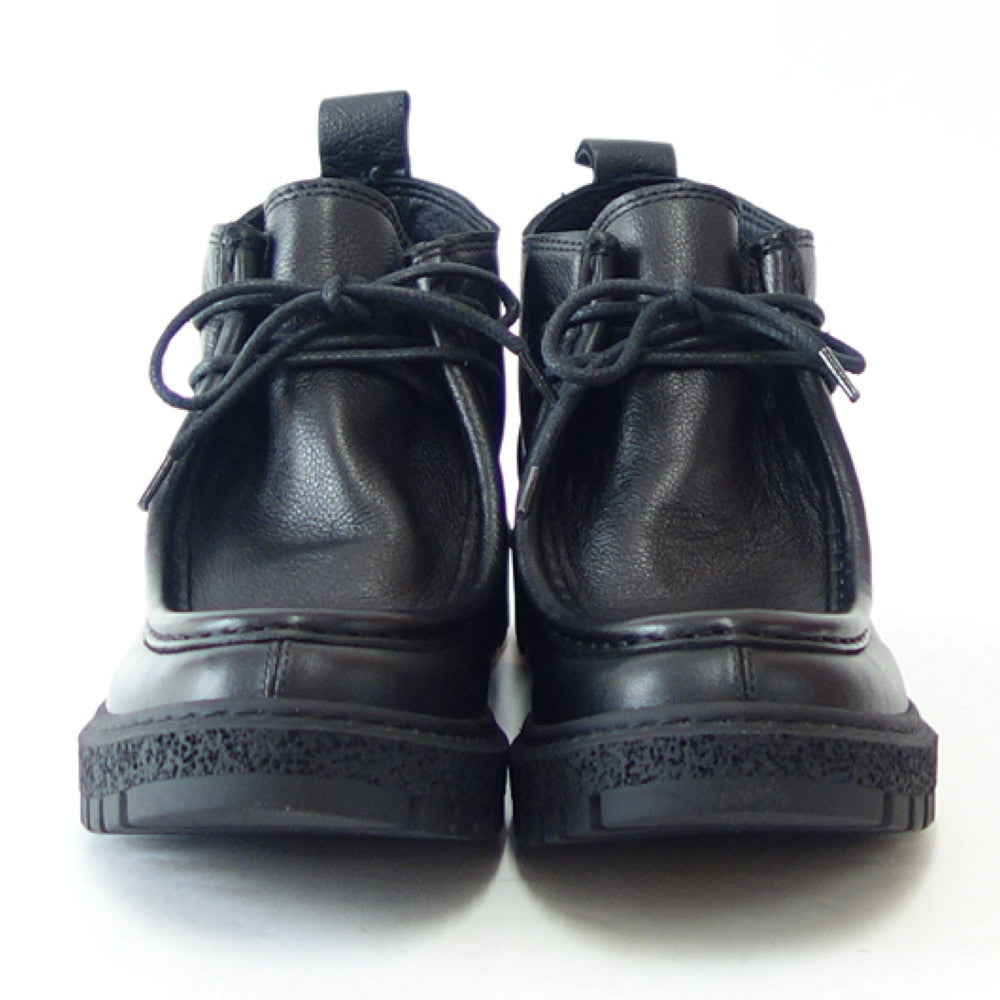 BUENOSHOESブエノZ5206ブラックチロリアンシューズアンクルブーツモカシンレースアップシューズ軽量「靴」